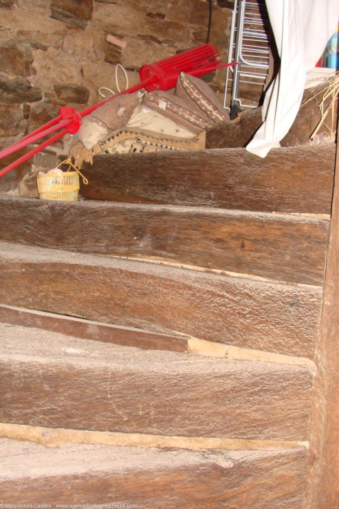 Visite de l’intérieur. L\'escalier de la tour. Manoir de La Hélardière Donges. Sept. 2008. Visite de l’intérieur. L\'escalier de la tour. Manoir de La Hélardière Donges. Sept. 2008.
