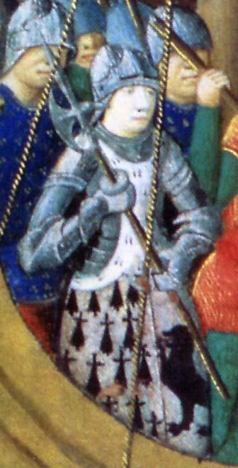 Jeanne de Flandre dite la Flamme sur un navire de guerre breton avec une livrée mi-Bretagne mi-Flandre.