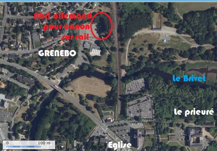 Carte et vue aérienne de la position.