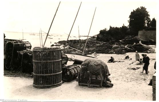 Beg Meil août 1963. Plage de La Cale.