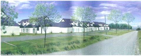 projet du village du château au pied de la muraille