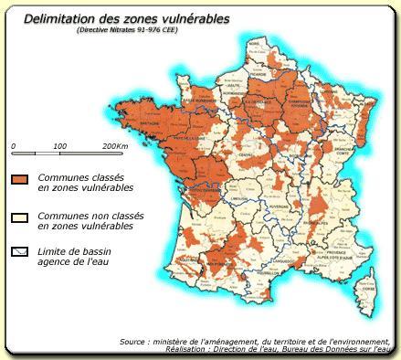 La France a défini les zones vulnérables aux nitrates. L\'action s\'est quasiment arrêtée là.