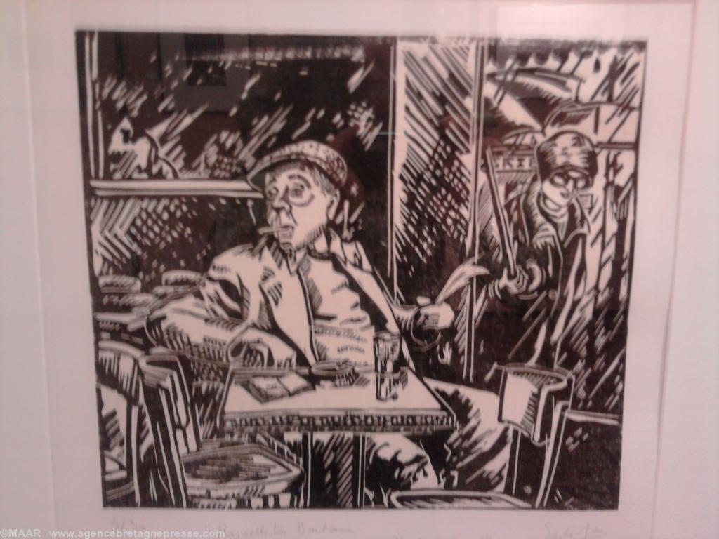 Sophie Mao gravure représentant Jacques Prévert