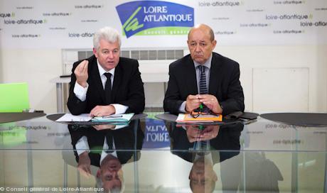 Philippe Grosvalet et Jean-Yves Le Drian.
