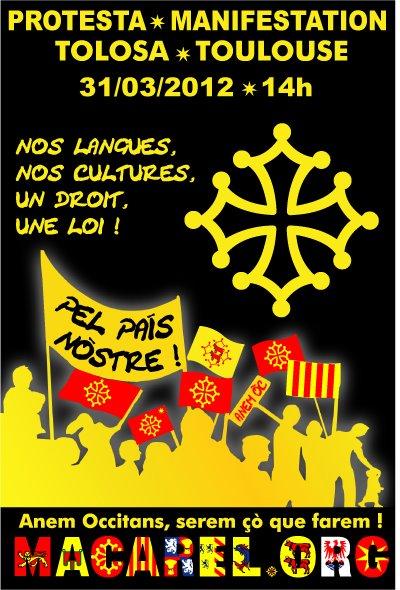 Affiche de la manifestation occitane de Toulouse