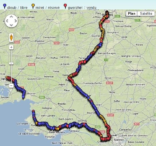 Ar Redadeg 2012. La section Rennes-Vannes.