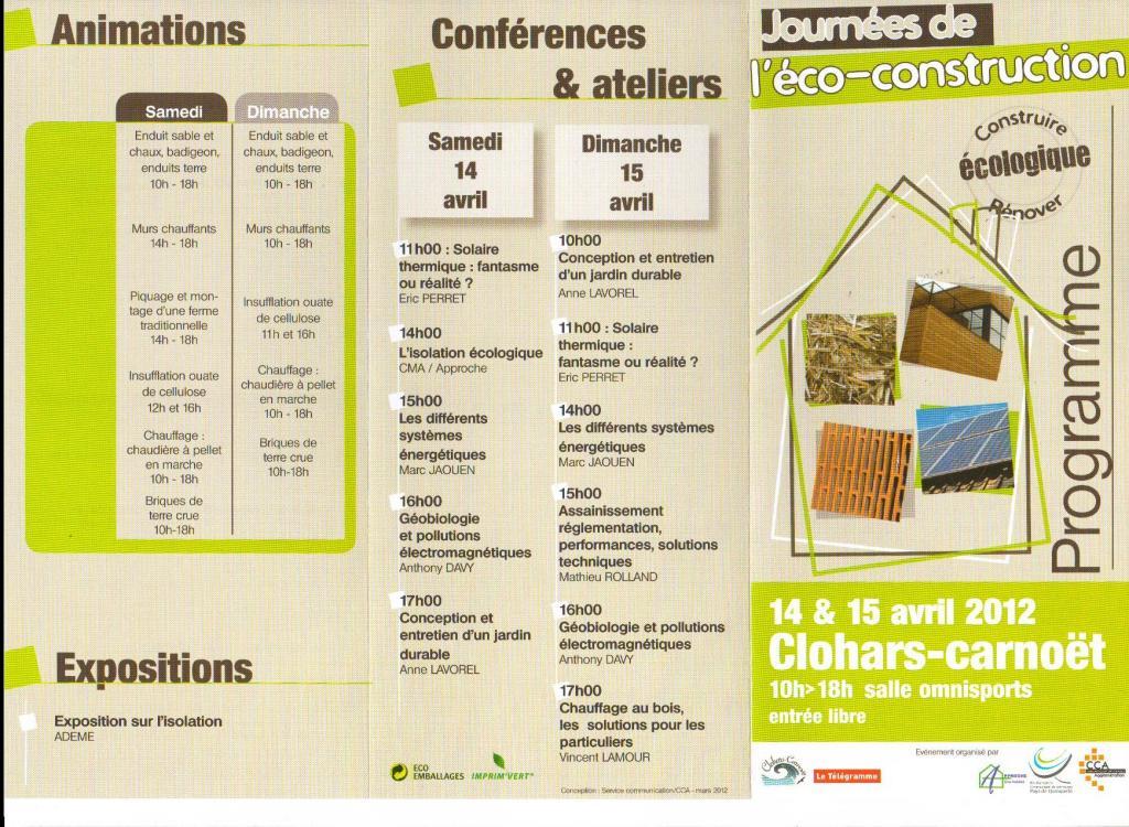 Programme Clohars-Carnoët recto.