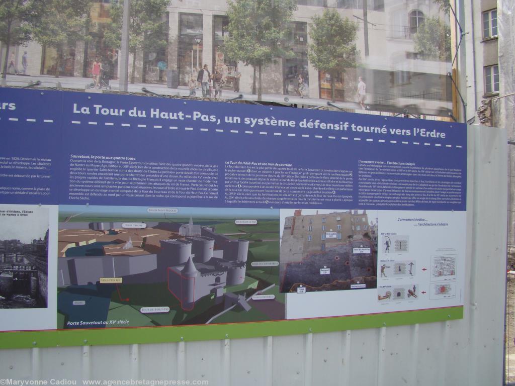 Nantes. Site archéologique tour du Haut-Pas et porte Sauvetout. Informations historiques et topographiques. Nantes. Site archéologique tour du Haut-Pas et porte Sauvetout. Informations historiques et topographiques.