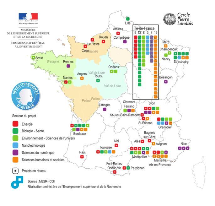 Les laboratoires d\'excellence en mars 2011