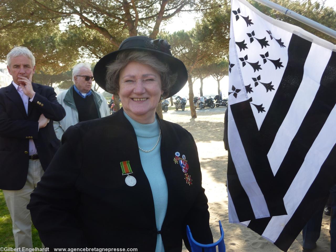 Kate Curtis à Saint-Nazaire lors du 70e anniversaire de l\'Opération Chariot le 28 mars 2012.