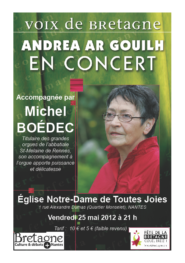 VOIX DE BRETAGNE Concert d\'Andrea Ar Gouilh