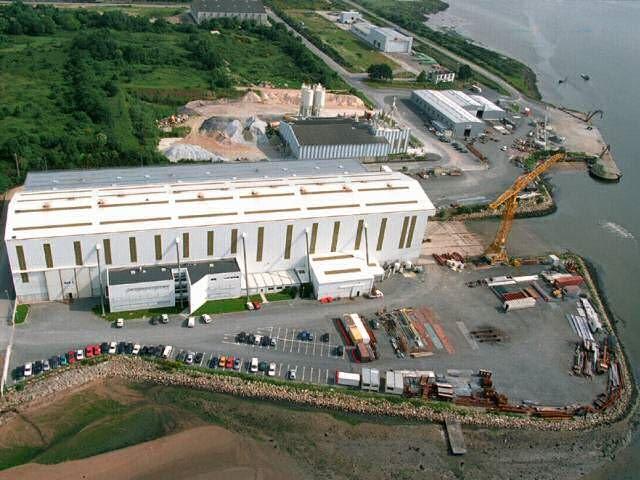 Vue aérienne des Chantiers du Rohu à
Lorient