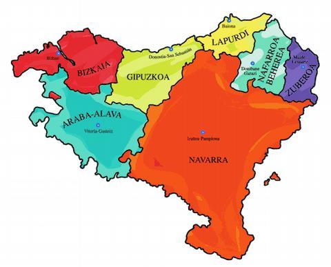 Carte du pays Basque (Euskadi)