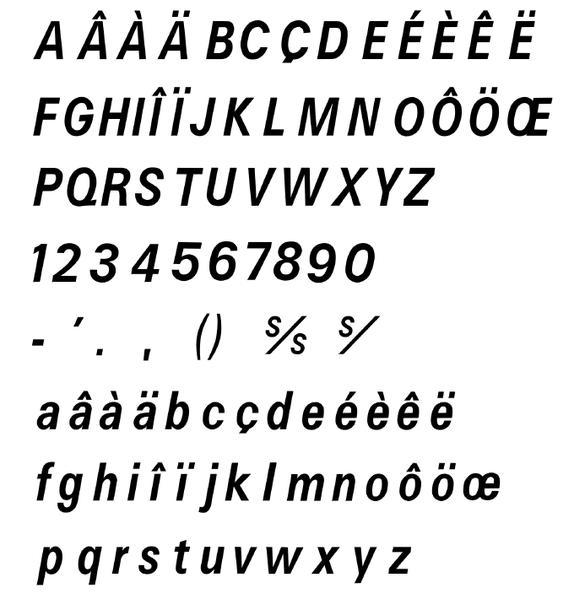Police officielle L4 : pour les mentions
locales et les langues régionales. Police officielle L4 : pour les mentions
locales et les langues régionales.