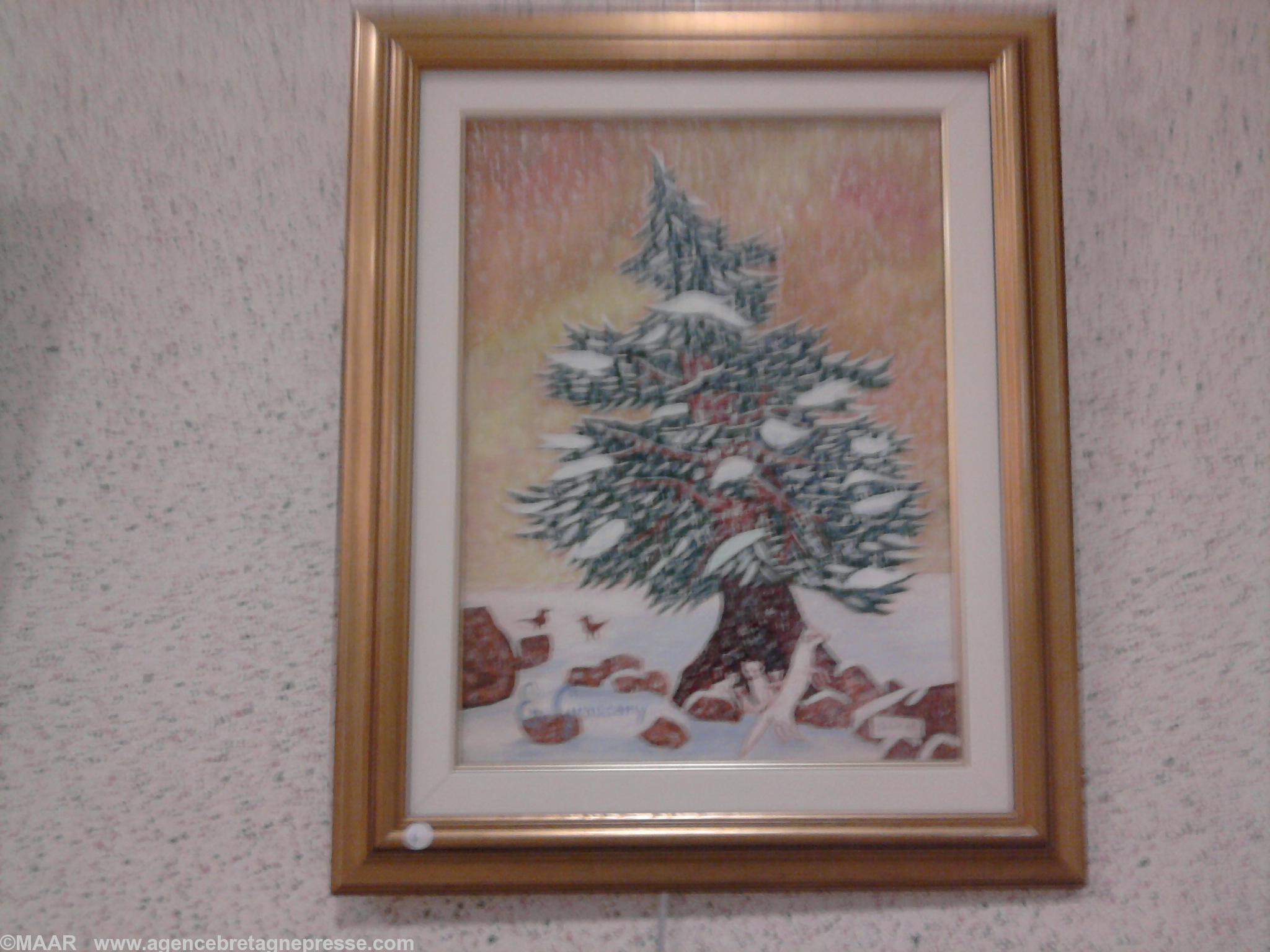 Tempête de Neige oeuvre de Eliane Grossemy Tempête de Neige oeuvre de Eliane Grossemy