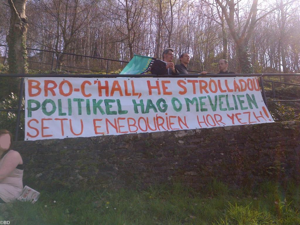 Manifestation de Quimper  le 31 mars 2012 lors de laquelle le PS faisait campagne politique.