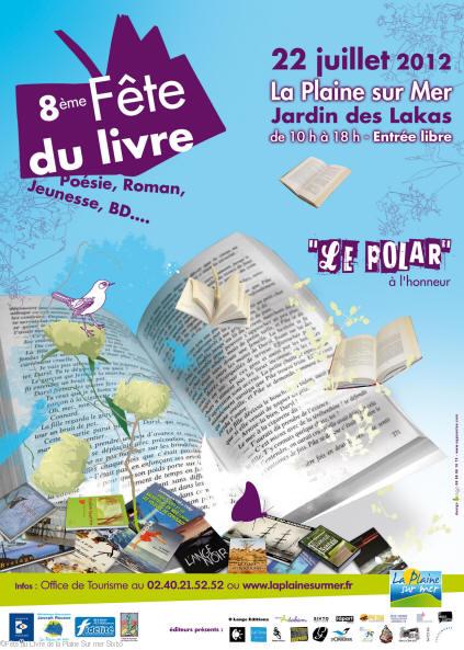 Affiche de la Fête du Livre de La Plaine-sur-Mer 2012. Sixto éditions.