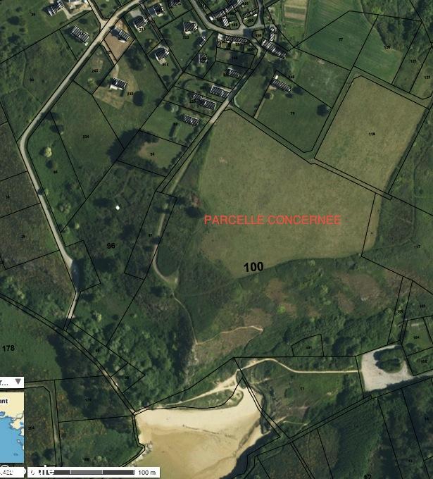 Terrain concerné par le projet : entre le hameau
de Kerguelen et le port de Kérel.