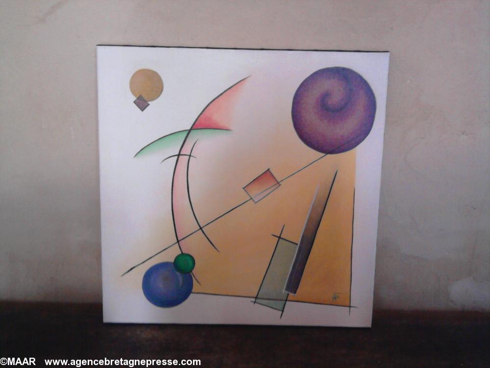 Oeuvre abstraite de Valérie-Anne huile Porte du Paradis Oeuvre abstraite de Valérie-Anne huile Porte du Paradis