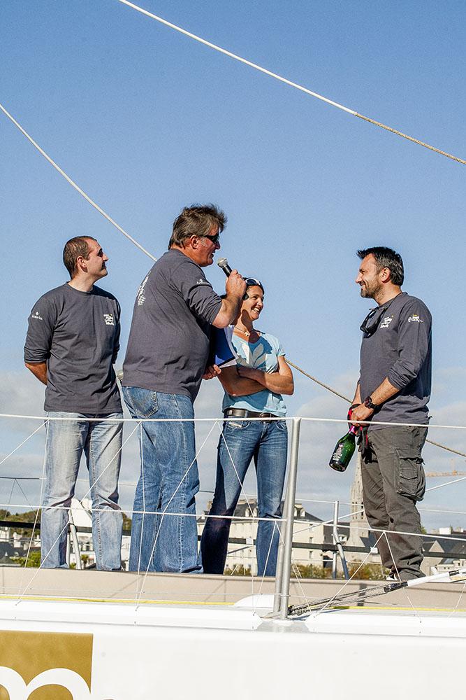 Les trois parrains et marraine:Faustine Merret, Frédéric Lopez et le parrain des sponsors Les trois parrains et marraine:Faustine Merret, Frédéric Lopez et le parrain des sponsors