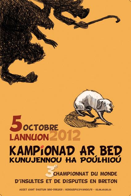 Affiche Championnat du Monde d\'insultes et de disputes en breton