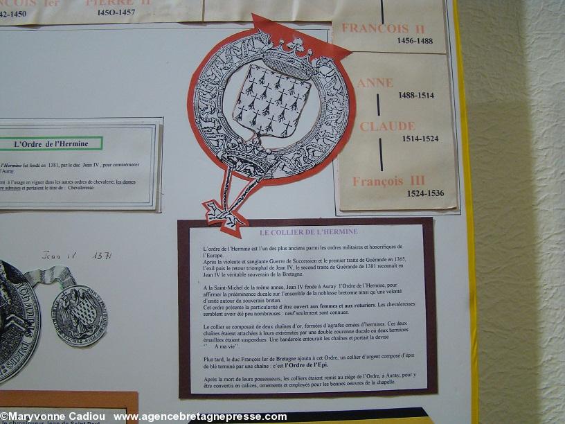 Un panneau de l\'exposition par l\'Identité Bretonne. Zoom Ordre de l\'Hermine fondé par le duc de Bretagne Jean IV. Un panneau de l\'exposition par l\'Identité Bretonne. Zoom Ordre de l\'Hermine fondé par le duc de Bretagne Jean IV.