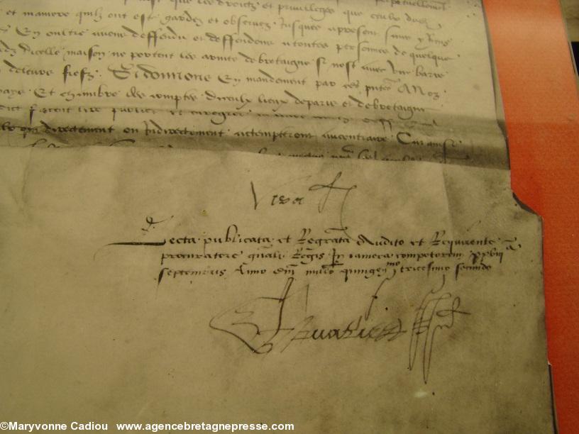 En bas à droite du prétendu Traité, la signature de François Ier. En bas à droite du prétendu Traité, la signature de François Ier.