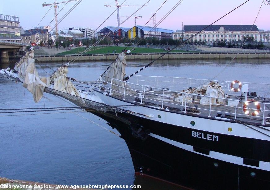 La proue du Belem à Nantes le 10 avril 2010. La proue du Belem à Nantes le 10 avril 2010.
