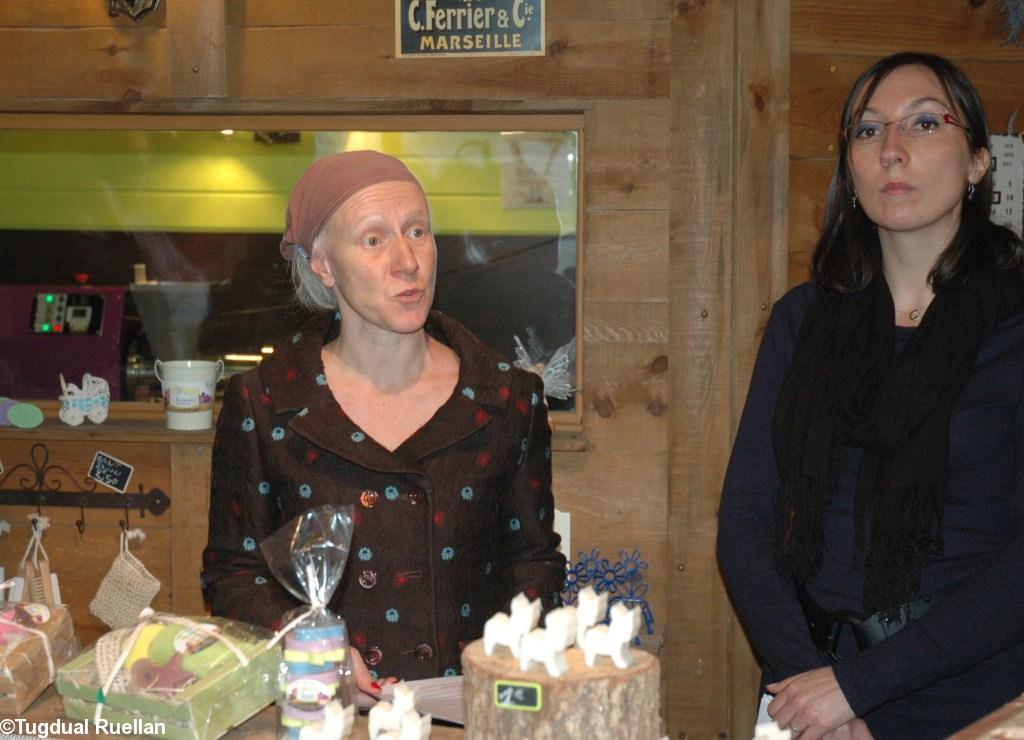 Catherine Logeais Déléguée régionale Agefiph Pays de la Loire et Elodie Tessier chez Nicolas Pasquier qui a créé la Savonnerie des collines aux Epesses.