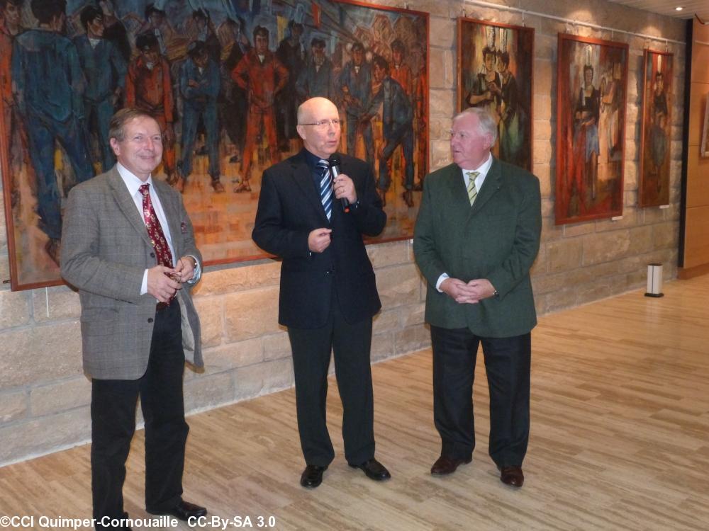 Le préfet du Finistère Bernard Le Floc\'h et Jean-
François Le Garrec 29/11/2012