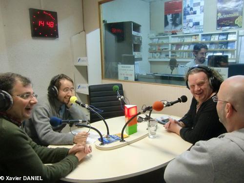 De gauche à droite Jean-Claude Assollant  Damien Radigois  Pat O May et James Wood