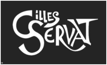 La signature-logo de Gilles Servat, qui dessine aussi, inspirée de caractères celtiques et avec un triskell.