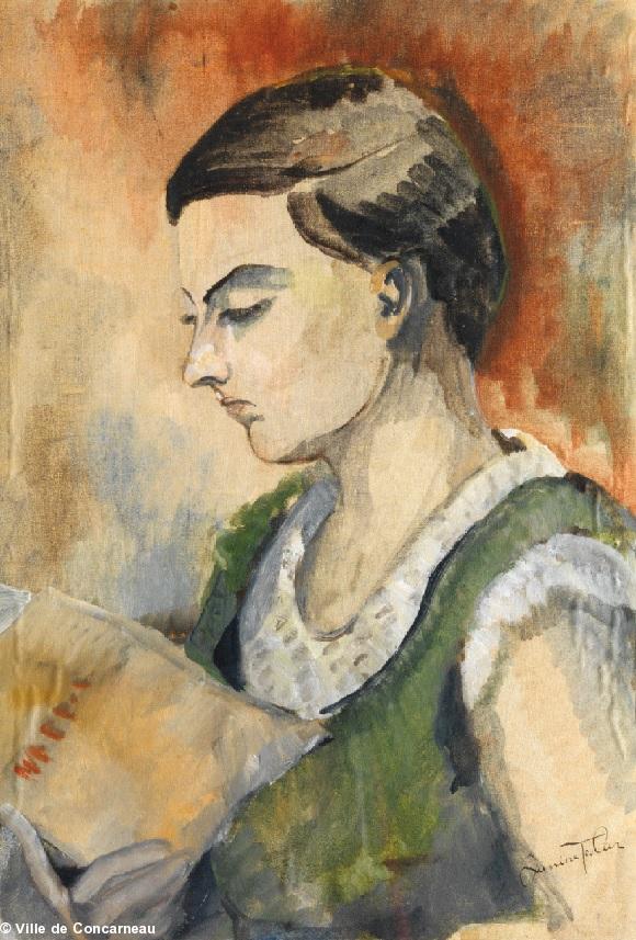 Portrait de Simone Robin, par Jeannine Guillou (1909-1946). Collection Ville de Concarneau.