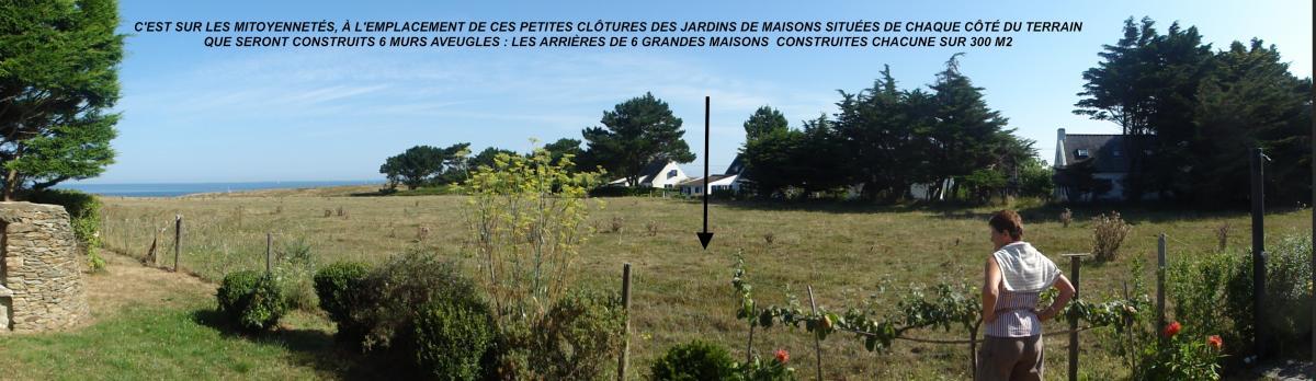 Vue panoramique du terrain de Taillefer sur lequel devrait être implantées 6 maisons