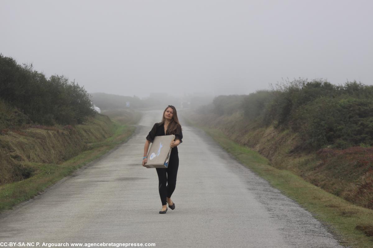 Clémence de Villecourt en presqu'île de Crozon. Clémence de Villecourt en presqu'île de Crozon.
