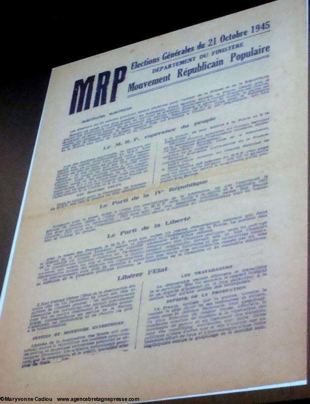 Élections générales du 21 octobre 1945, département du Finistère, Mouvement républicain populaire (MRP). Élections générales du 21 octobre 1945, département du Finistère, Mouvement républicain populaire (MRP).