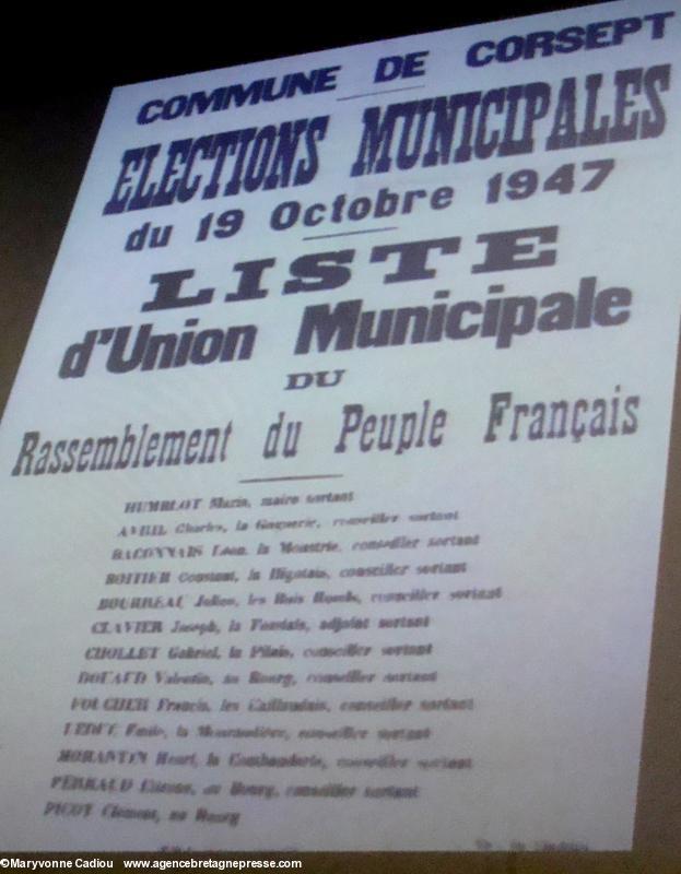 Corsept (Pays de Retz) élections municipales du 19 octobre 1947. Liste d’Union municipale du Rassemblement du Peuple Français (RPF). Corsept (Pays de Retz) élections municipales du 19 octobre 1947. Liste d’Union municipale du Rassemblement du Peuple Français (RPF).