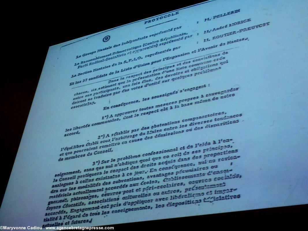 Protocole d’une liste commune à Nantes. Protocole d’une liste commune à Nantes.