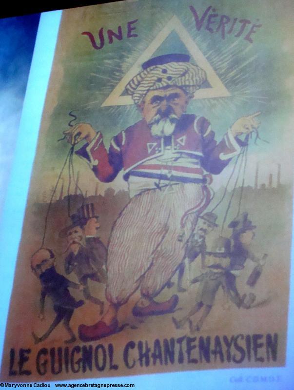 Paul Grivaud, maire de Chantenay de 1900 à 1908, sa caricature en franc-maçon <i>Le guignol chantenaysien</i>. Paul Grivaud, maire de Chantenay de 1900 à 1908, sa caricature en franc-maçon <i>Le guignol chantenaysien</i>.