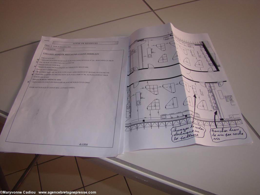 Document de travail du chef du service Modernisation du patrimoine bâti du Conseil général de Loire-Atlantique. Collège Anne de Bretagne. Saint-Herblain. Document de travail du chef du service Modernisation du patrimoine bâti du Conseil général de Loire-Atlantique. Collège Anne de Bretagne. Saint-Herblain.