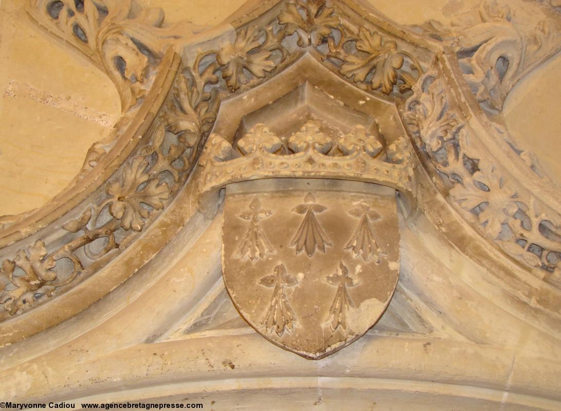 Blason herminé du XVe siècle. Chapelle de l'Immaculée. Nantes. Blason herminé du XVe siècle. Chapelle de l'Immaculée. Nantes.
