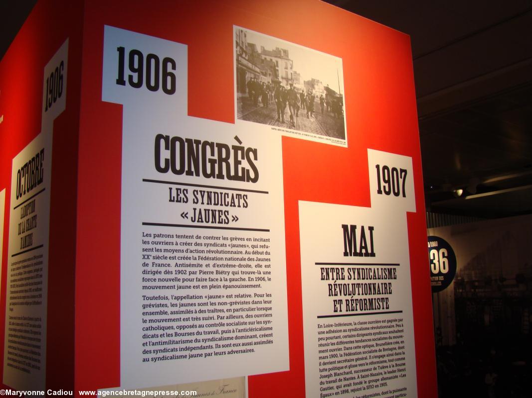 Histoire du syndicalisme ouvrier en Basse-Loire. Exposition à l'Hôtel du Département. Histoire du syndicalisme ouvrier en Basse-Loire. Exposition à l'Hôtel du Département.