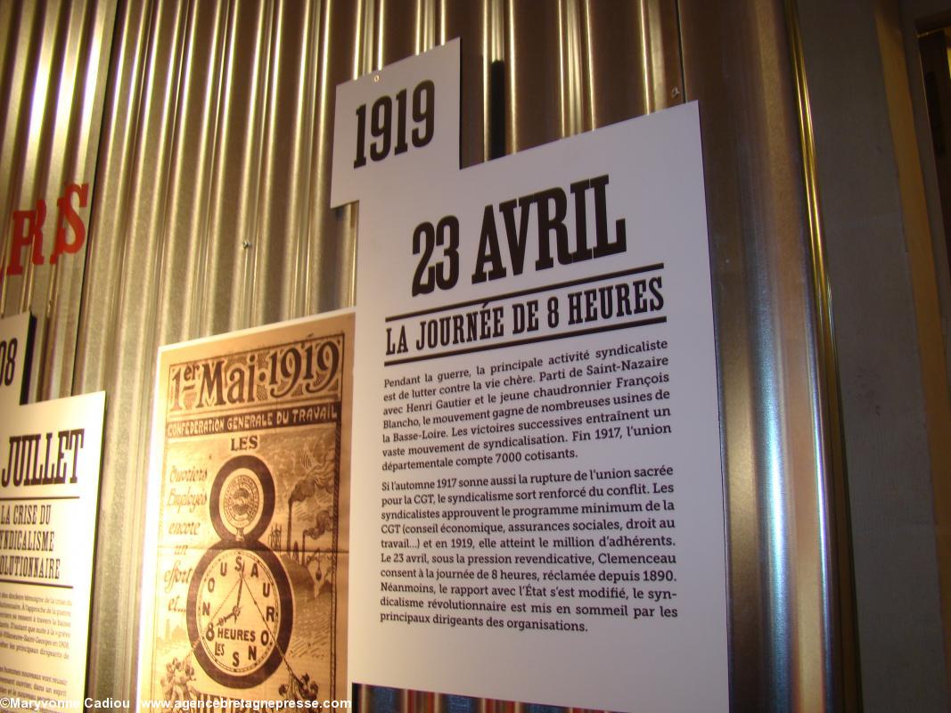 Histoire du syndicalisme ouvrier en Basse-Loire. Exposition à l'Hôtel du Département. Histoire du syndicalisme ouvrier en Basse-Loire. Exposition à l'Hôtel du Département.