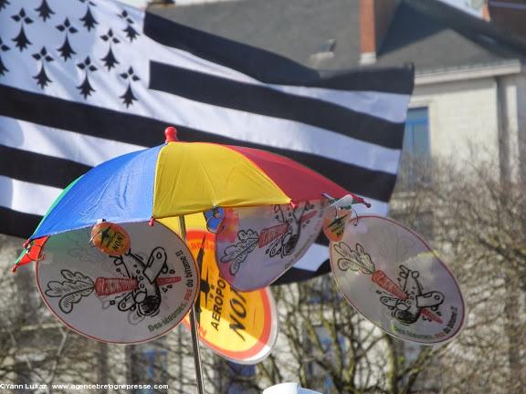 15h37. Festif et politique, le double visage de la manifestation est très bien exprimé par cette image. Manifestation anti-aéroport à Nantes le 22 février 2014. 15h37. Festif et politique, le double visage de la manifestation est très bien exprimé par cette image. Manifestation anti-aéroport à Nantes le 22 février 2014.