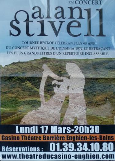 Saint-Patrick le 17 mars 2014 : Alan Stivell en concert à Enghien-les-Bains