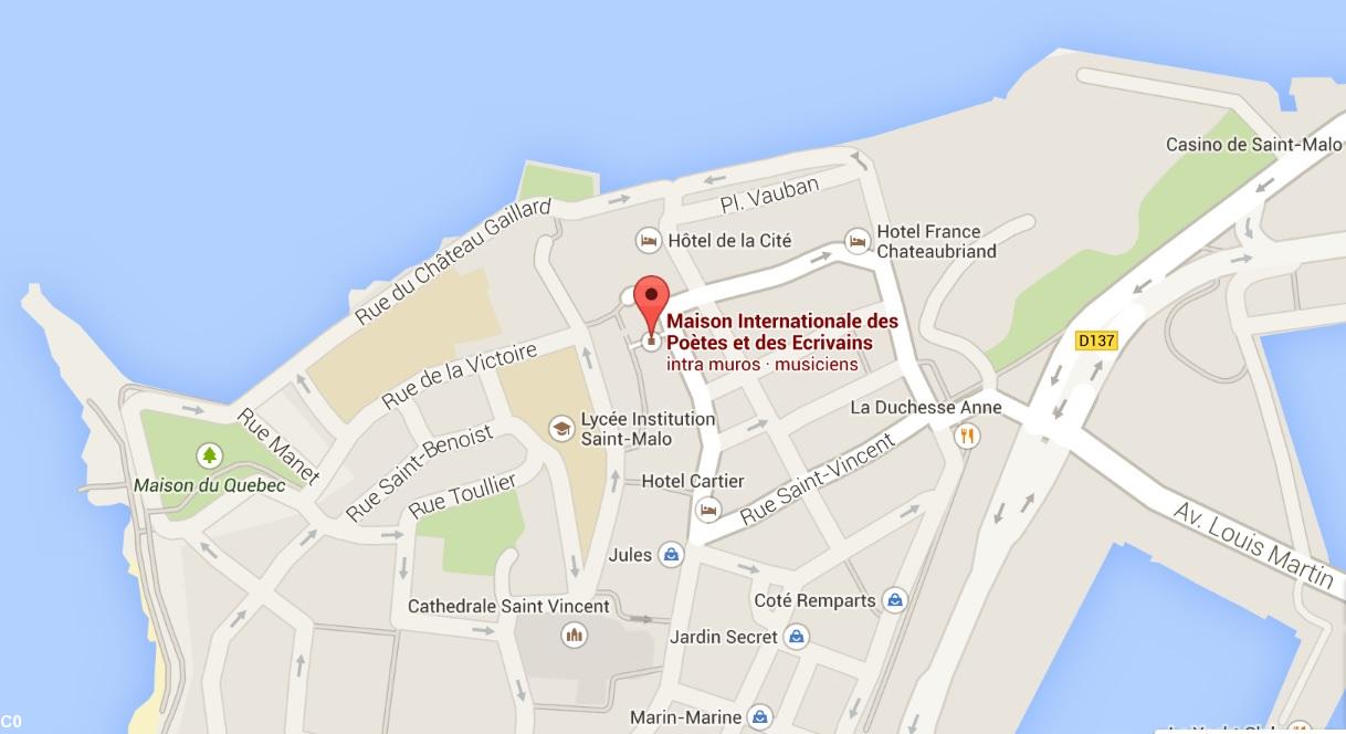 Maison des Poètes et des Écrivains de Saint-Malo. Plan.