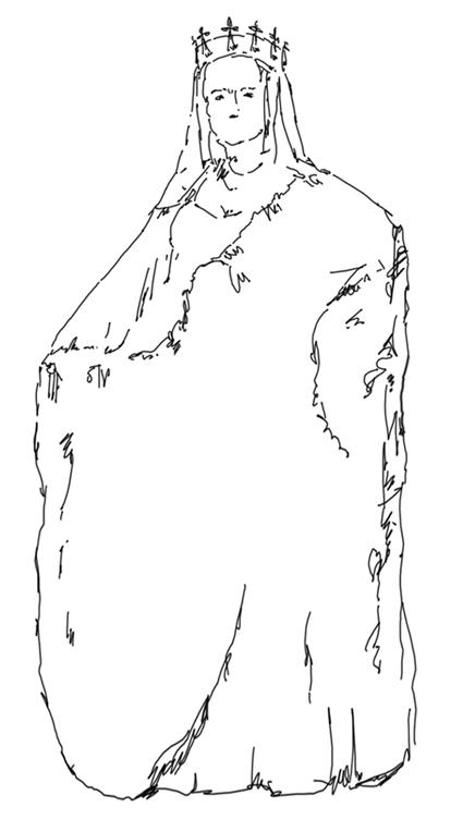 Un croquis rapide du projet de Marc Simon, qui fait sortir Anne du menhir...