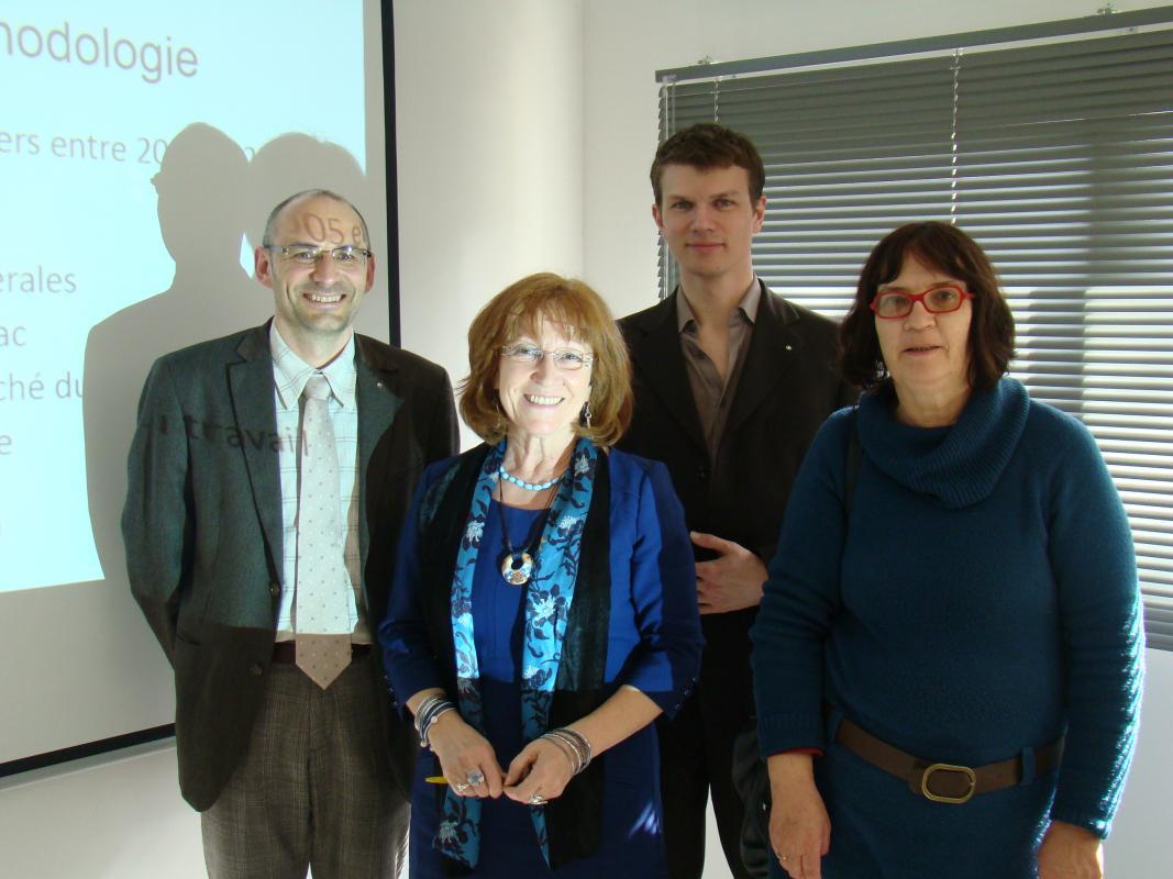 Fulup Jakez, Lena Louarn, Meriadeg Vallerie (OPLB) et Anna-Vari Chapalain (Diwan)