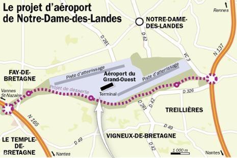 Le projet d'aéroport de Notre-Dame des Landes en infographie par RTL.