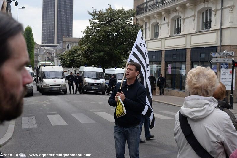 Nantes, 19 avril 2014, manifestation. Le parcours est 